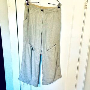 SoftSurroundings Linen Viscose Loose Pants Size Small